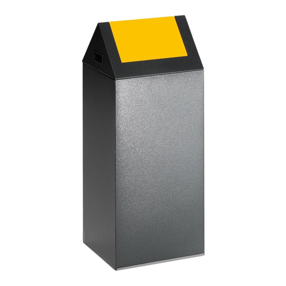 Wertstoffsammelbehälter aus Stahl, Volumen 60 l, selbstlöschend Wertstoffsammler Produktbild Wertstoffsammelbehälter aus Stahl, Volumen 60 l, selbstlöschend