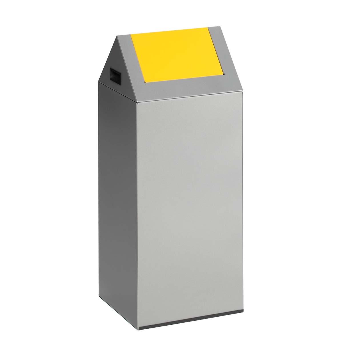 Wertstoffsammelbehälter aus Stahl, Volumen 60 l, selbstlöschend Wertstoffsammler Produktbild Wertstoffsammelbehälter aus Stahl, Volumen 60 l, selbstlöschend