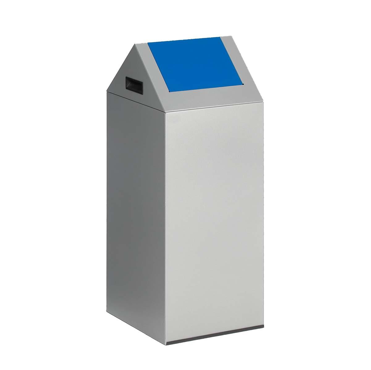 Wertstoffsammelbehälter aus Stahl, Volumen 60 l, selbstlöschend Wertstoffsammler Produktbild Wertstoffsammelbehälter aus Stahl, Volumen 60 l, selbstlöschend