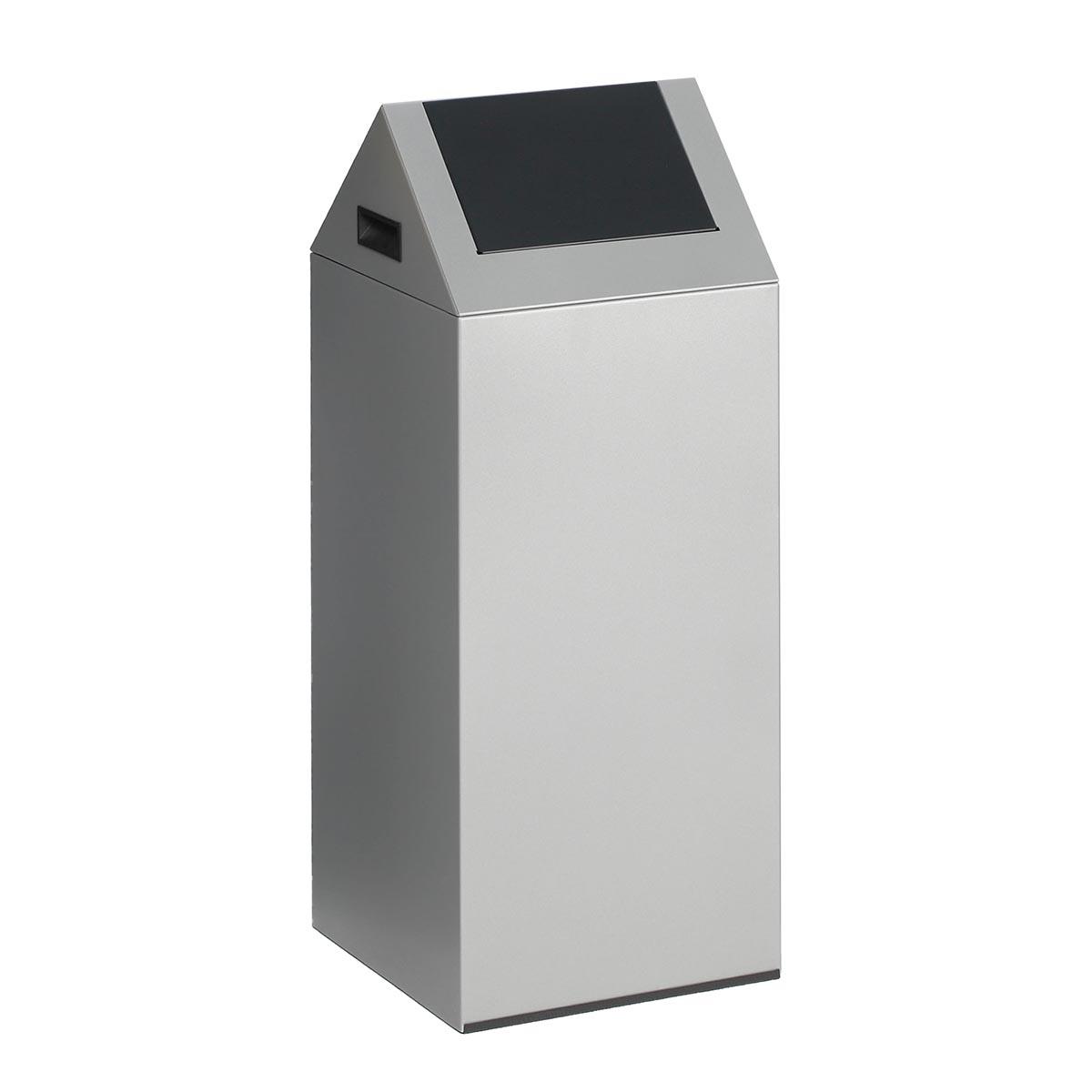 Wertstoffsammelbehälter aus Stahl, Volumen 60 l, selbstlöschend Wertstoffsammler Produktbild Wertstoffsammelbehälter aus Stahl, Volumen 60 l, selbstlöschend