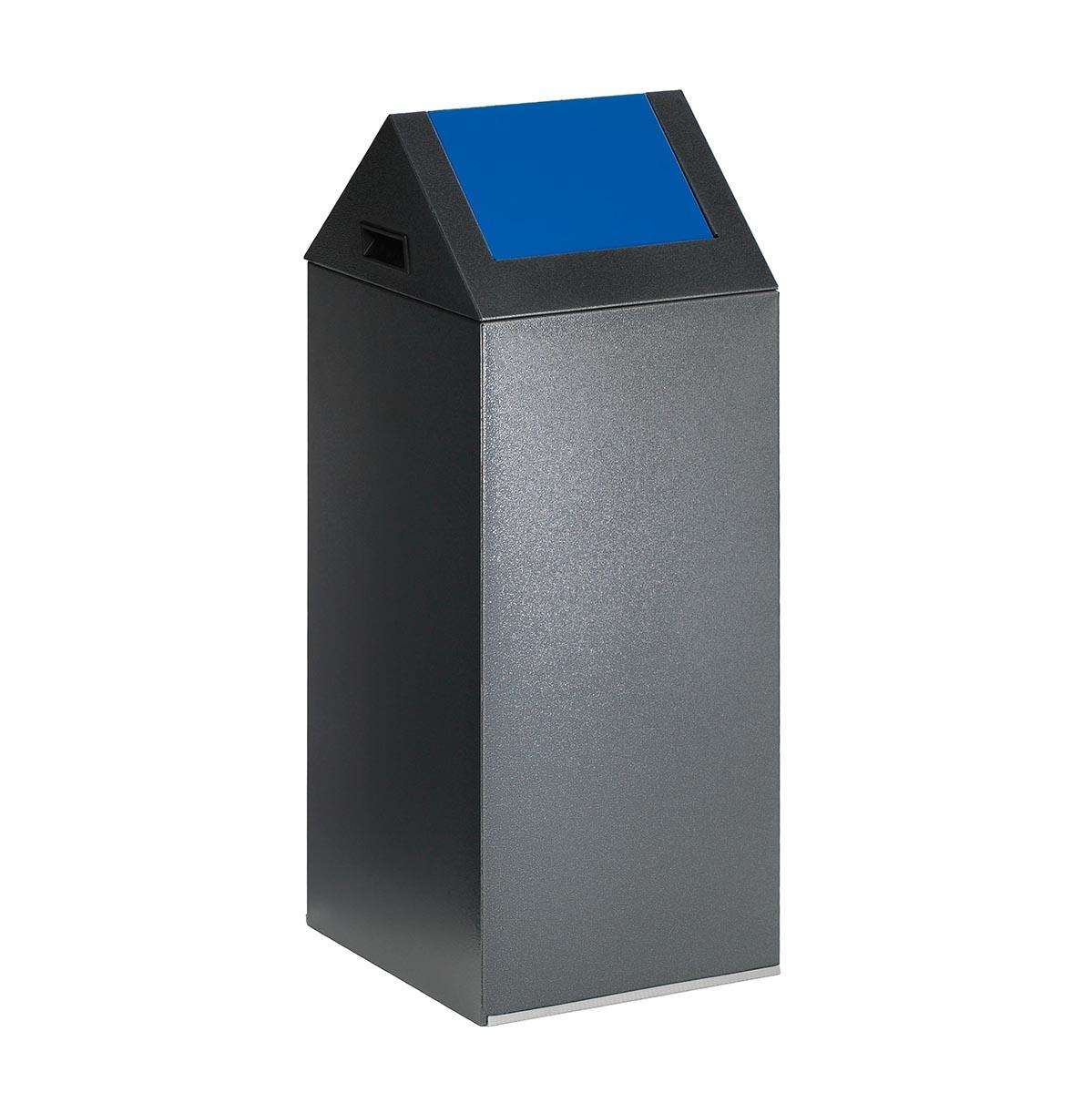Wertstoffsammelbehälter aus Stahl, Volumen 60 l, selbstlöschend Wertstoffsammler Produktbild Wertstoffsammelbehälter aus Stahl, Volumen 60 l, selbstlöschend