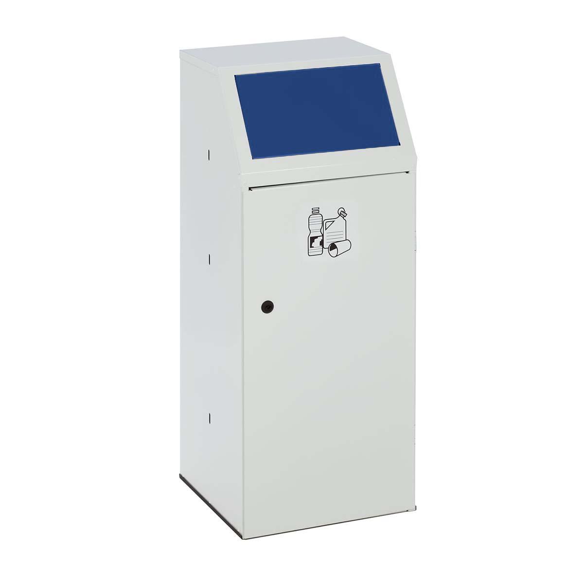 Wertstoffsammelbehälter aus Stahl, Volumen 90 l, GS-geprüft, mit Fronttür und Klemmring Wertstoffsammler Produktbild Wertstoffsammelbehälter aus Stahl, Volumen 90 l, GS-geprüft, mit Fronttür und Klemmring