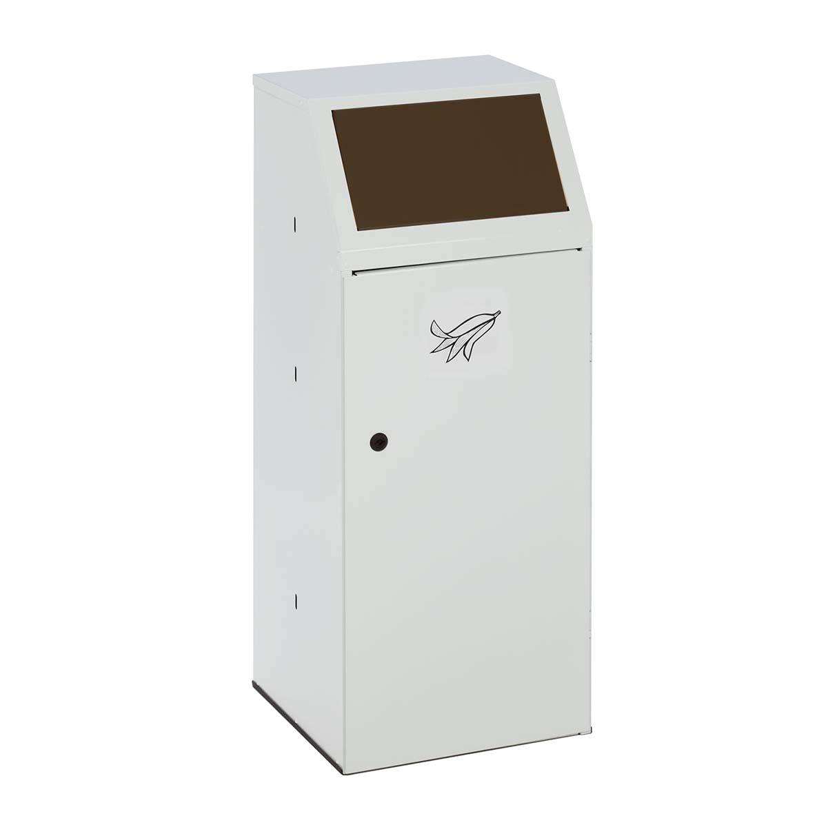 Wertstoffsammelbehälter aus Stahl, Volumen 90 l, GS-geprüft, mit Fronttür und Klemmring Wertstoffsammler Produktbild Wertstoffsammelbehälter aus Stahl, Volumen 90 l, GS-geprüft, mit Fronttür und Klemmring