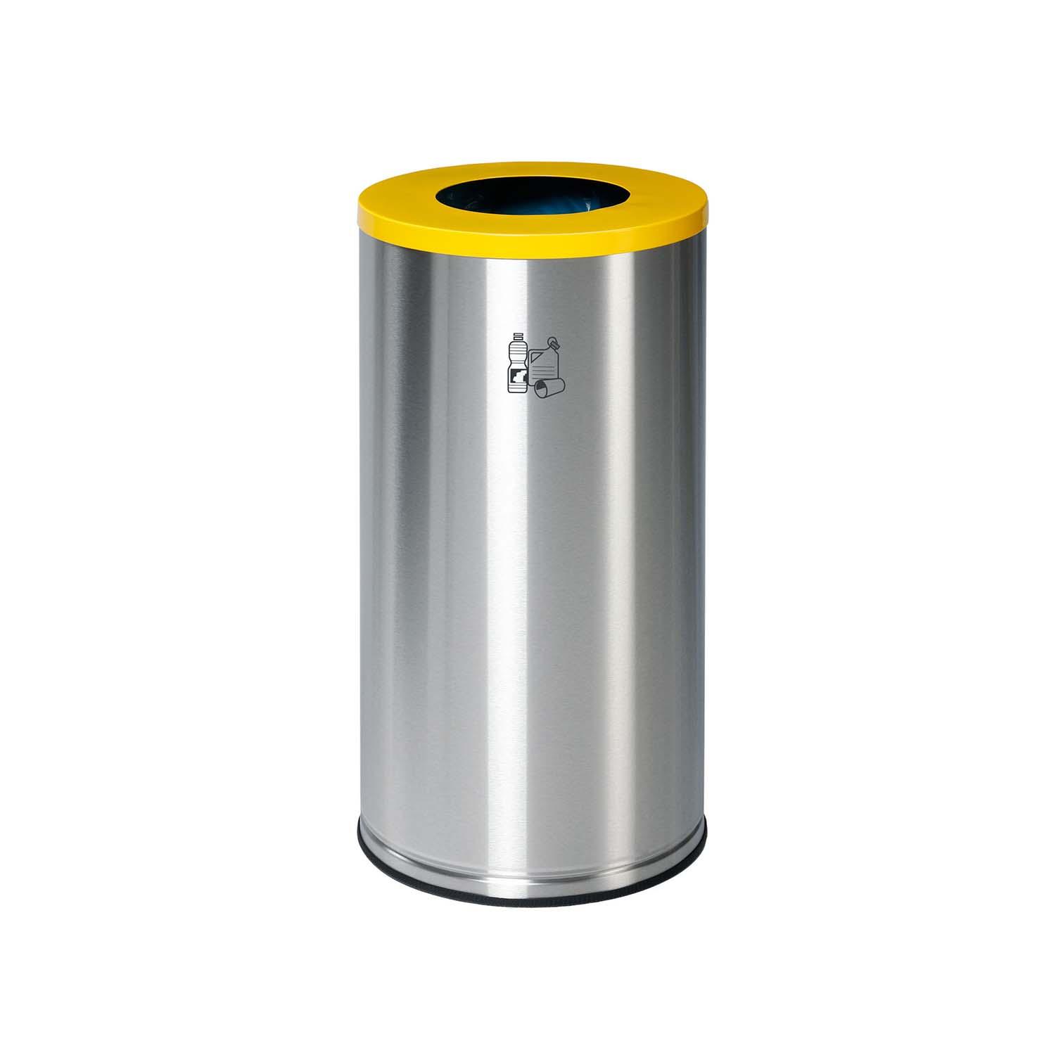 Wertstoffsammelbehälter aus Edelstahl, Volumen 70 l, abnehmbarer Deckel Wertstoffsammler Produktbild Wertstoffsammelbehälter aus Edelstahl, Volumen 70 l, abnehmbarer Deckel