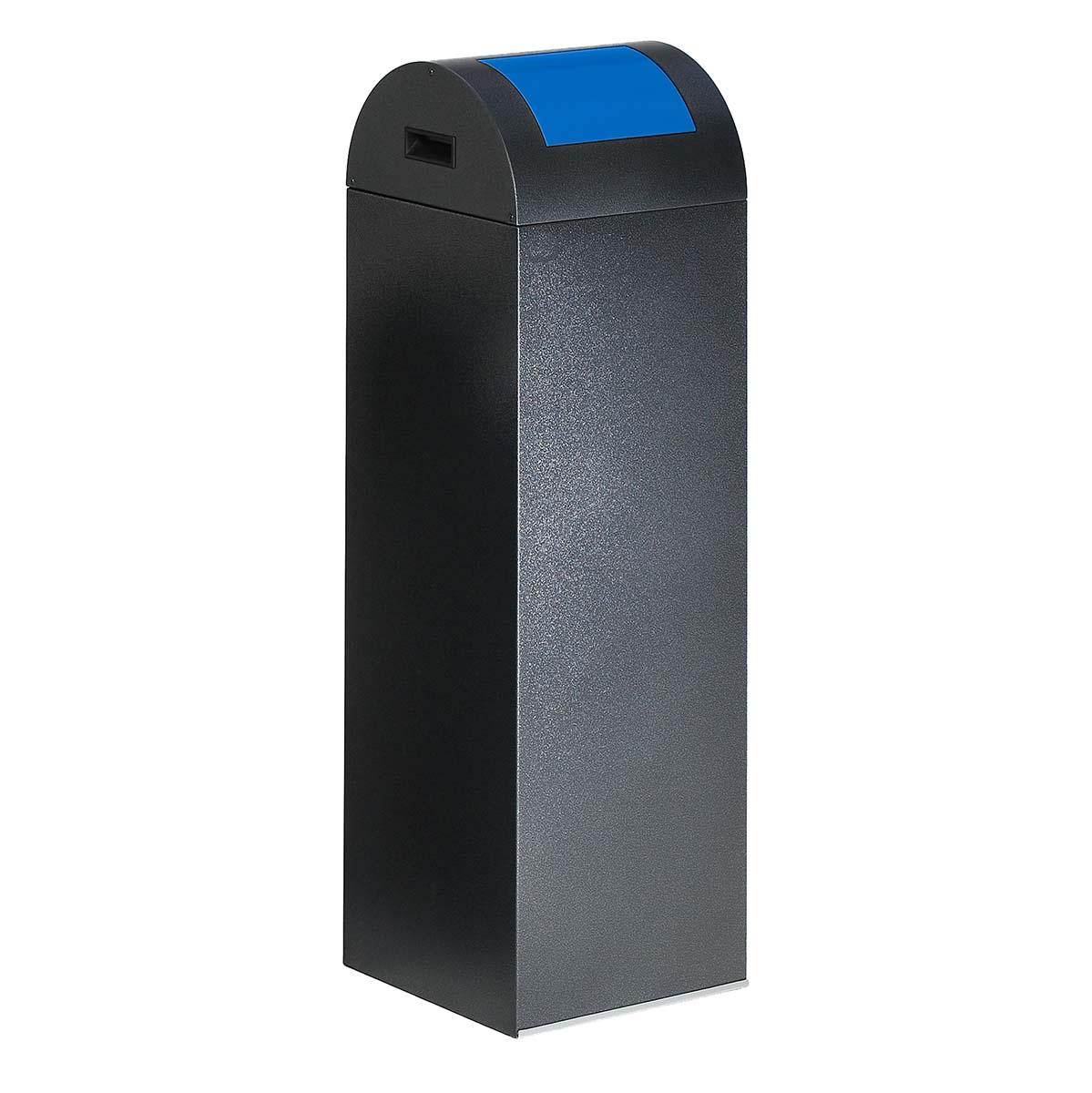 Wertstoffsammelbehälter aus Stahl, Volumen 89 l, selbstlöschend Wertstoffsammler Produktbild Wertstoffsammelbehälter aus Stahl, Volumen 89 l, selbstlöschend