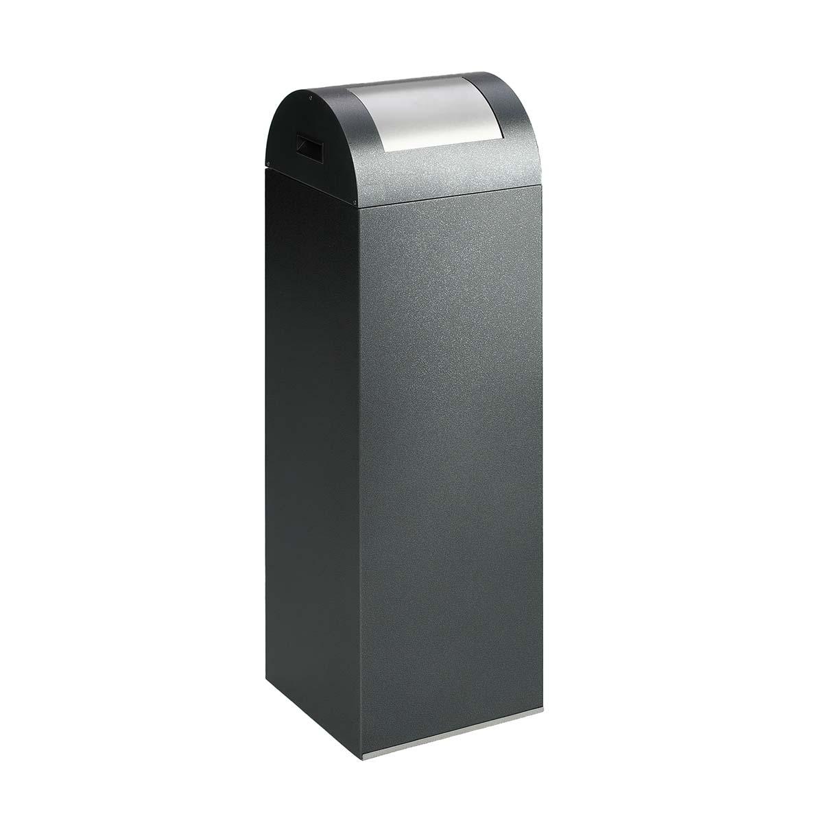 Wertstoffsammelbehälter aus Stahl, Volumen 89 l, selbstlöschend Wertstoffsammler Produktbild Wertstoffsammelbehälter aus Stahl, Volumen 89 l, selbstlöschend