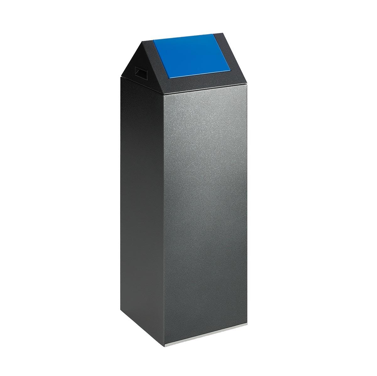 Wertstoffsammelbehälter aus Stahl, Volumen 89 l, selbstlöschend Wertstoffsammler Produktbild Wertstoffsammelbehälter aus Stahl, Volumen 89 l, selbstlöschend