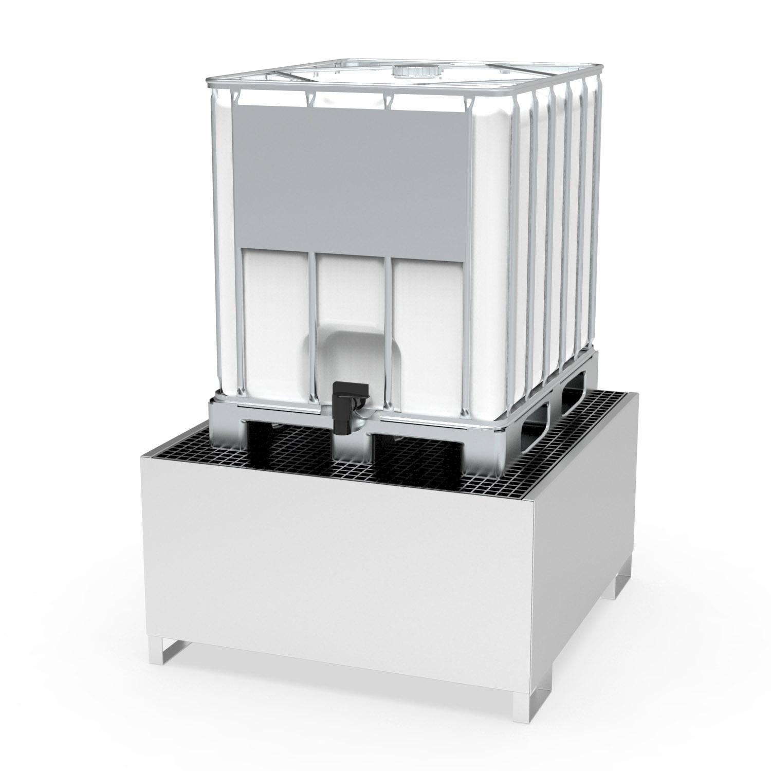 Auffangwanne 2 x IBC mit Abdeckung - Gefahrstoffhandling