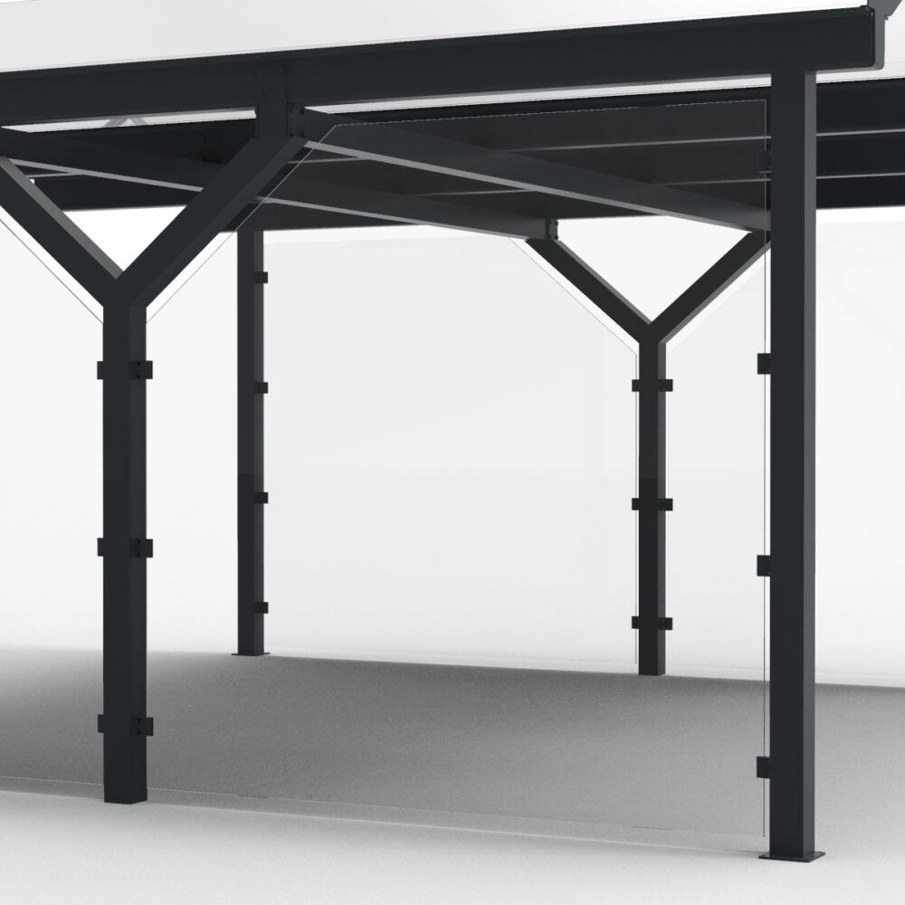 Seitenwand für D 592 Wartehalle und Fahrradüberdachung