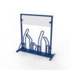P 591 QR – Fahrrad-Parker mit Werbefläche aus Quadratrohr Fahrradparker mit Werbefläche Produktbild P 591 QR – Fahrrad-Parker mit Werbefläche aus Quadratrohr