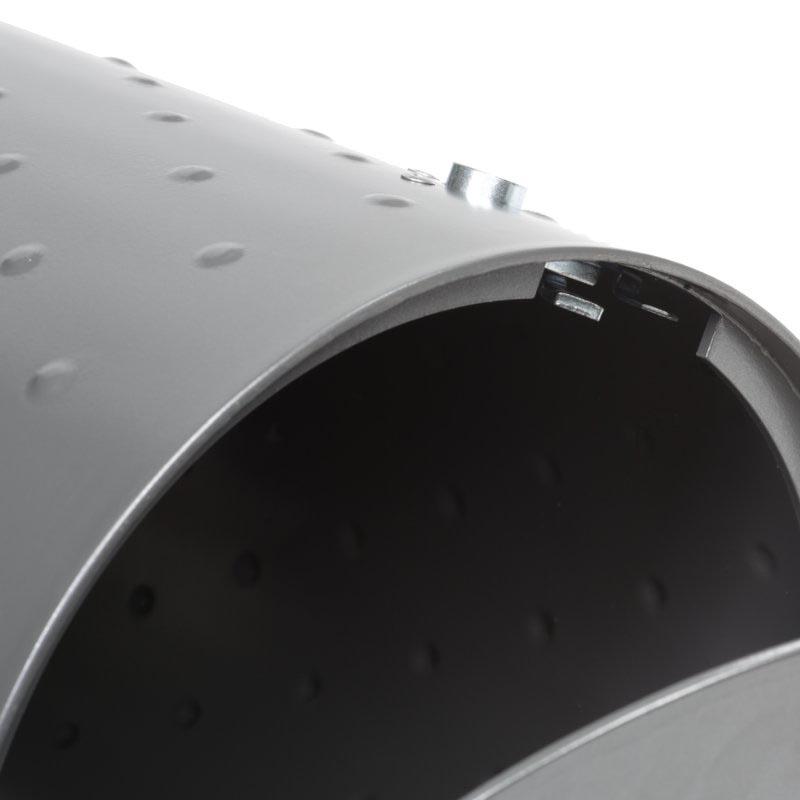 Rund-Abfallbehälter aus Stahl, Volumen 50 l, zur Wand- oder Pfostenbefestigung, Noppenblech-Design Abfallbehälter Produktbild Rund-Abfallbehälter aus Stahl, Volumen 50 l, zur Wand- oder Pfostenbefestigung, Noppenblech-Design