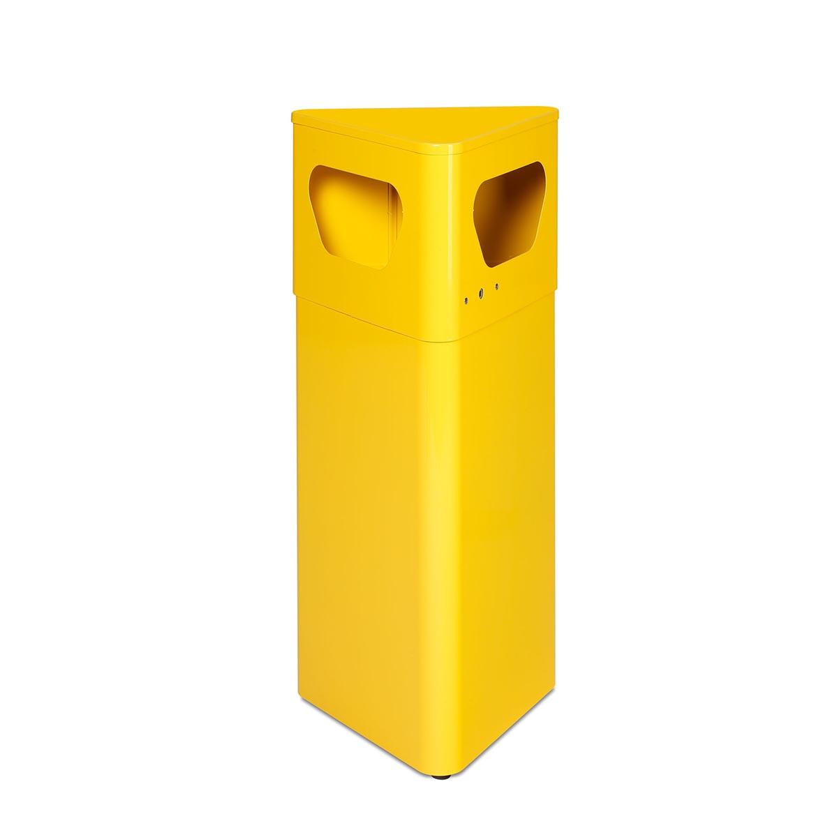 Abfallsammler aus Stahl, Volumen 32 l, verschließbar, mit Inneneinsatz