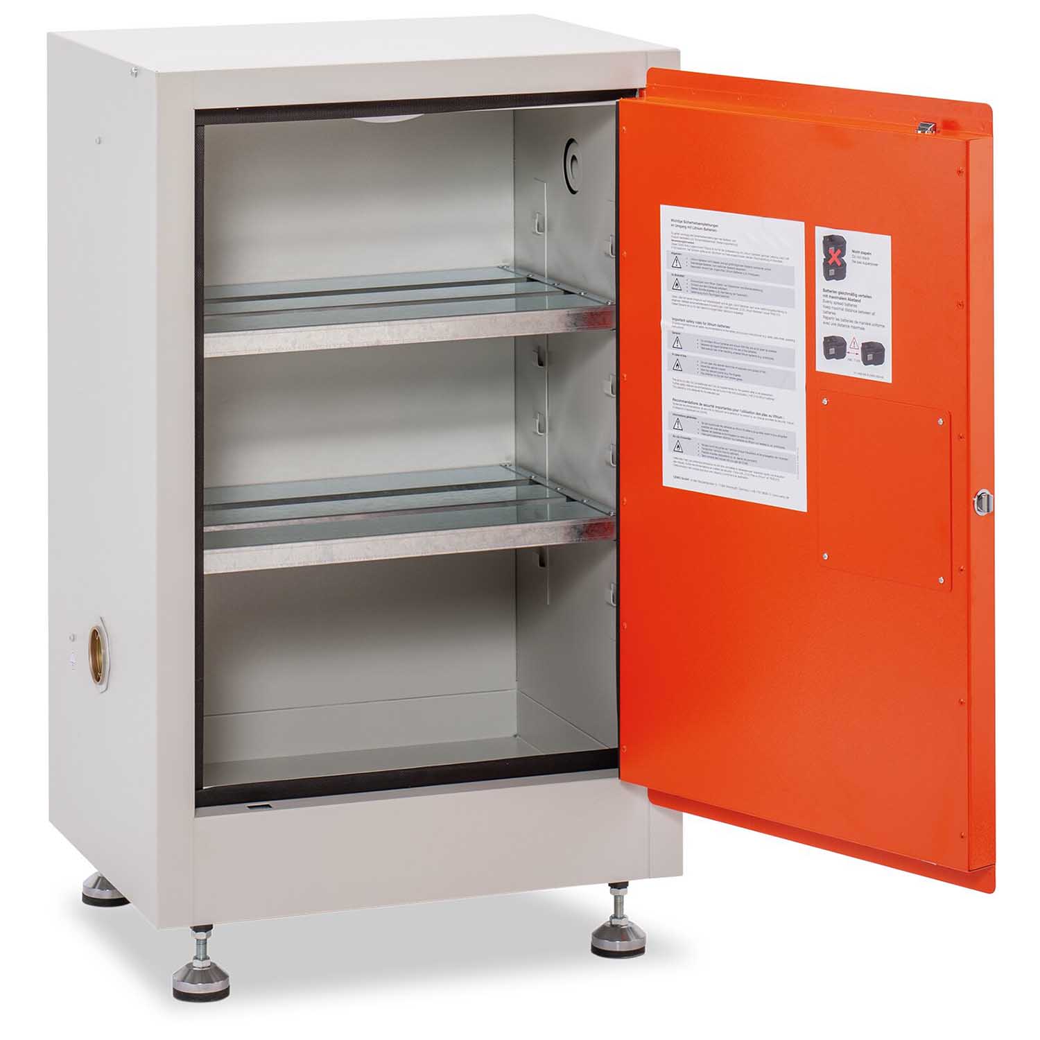 Lithium-Akku-Schrank FMplus S, 3 Lagerebenen, Breite 600 mm