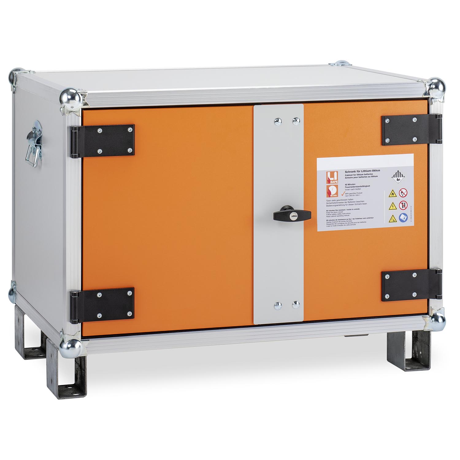 Lithium-Akku-Ladeschrank Premium, Stromversorgung, 1-phasig, Lüftung, B 890 mm, Explosionsschutz