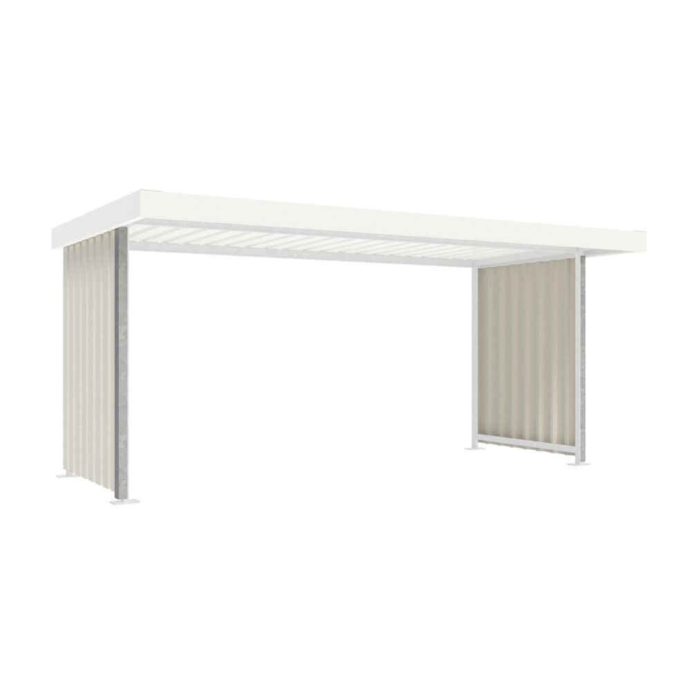 D 582 Fahrradüberdachung, Seitenwand D 582 Fahrradüberdachung, einseitig Produktbild D 582 Fahrradüberdachung, Seitenwand