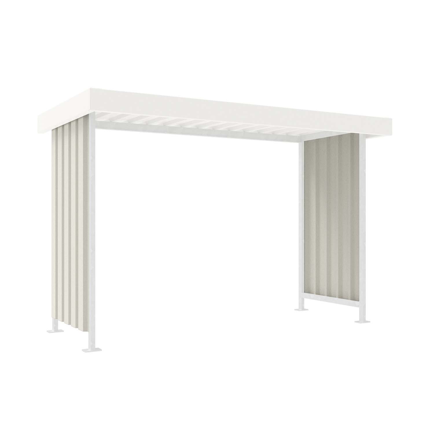 Seitenwand für D 586 Fahrradüberdachung, aus Trapezblech, verzinkt und farbbeschichtet, rechte Seite