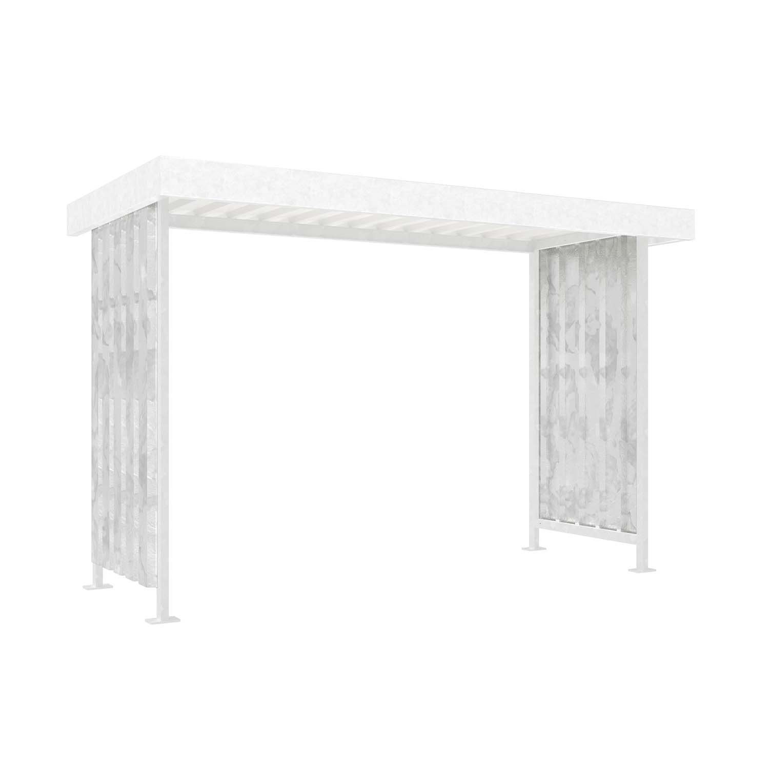 Seitenwand für D 586 Fahrradüberdachung, aus Trapezblech, verzinkt