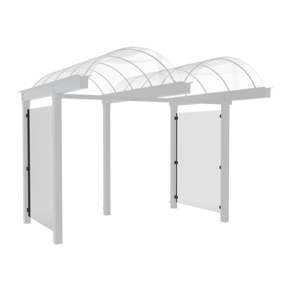 Seitenwand für D 589 Wartehalle (Dachtiefe 2,70 m) D 589 Wartehalle, einseitig Produktbild D 589 Wartehalle, Seitenwand (Dachtiefe 2,70 m)