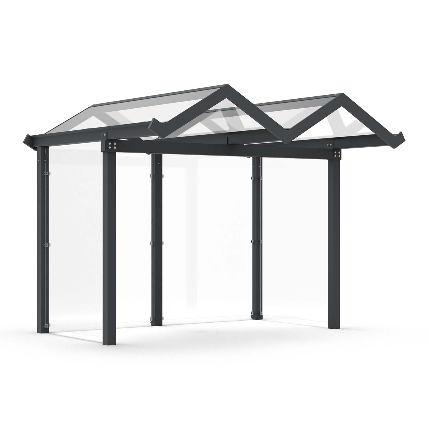 D 591 Wartehalle und Fahrradüberdachung, Grundeinheit, einseitig, B 3310 mm