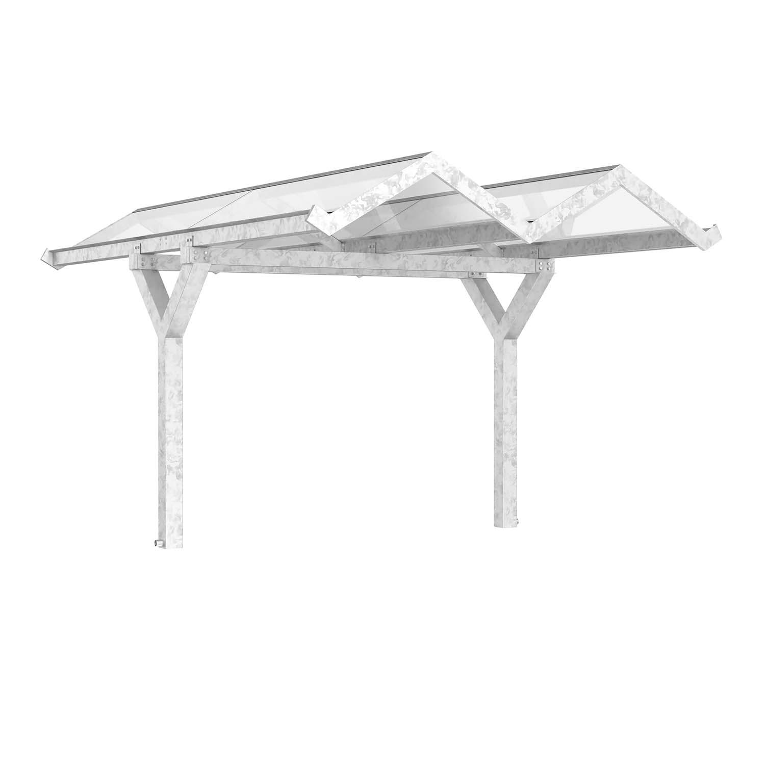 D 592 Wartehalle und Fahrradüberdachung, Grundeinheit, doppelseitig, Breite 3000 mm