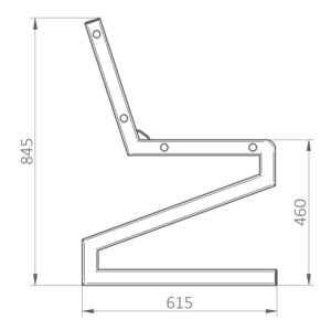 Parkbank EASY Viersitzer aus Stahl
