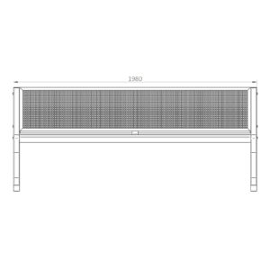Parkbank EASY Viersitzer aus Stahl