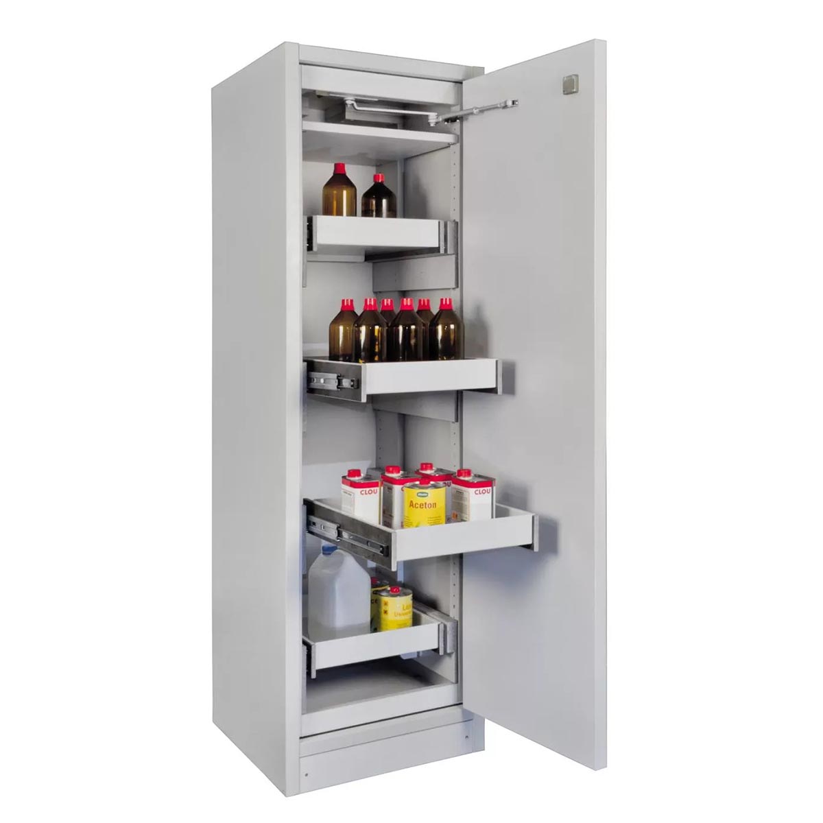 Typ 30 / F30 Sicherheitsschrank, Breite 60 cm, Höhe 196 cm, 4x Auszugswannen à 11 l