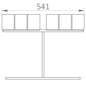 FOREST Hockerbank aus Stahl mit Sitzfläche aus Holz