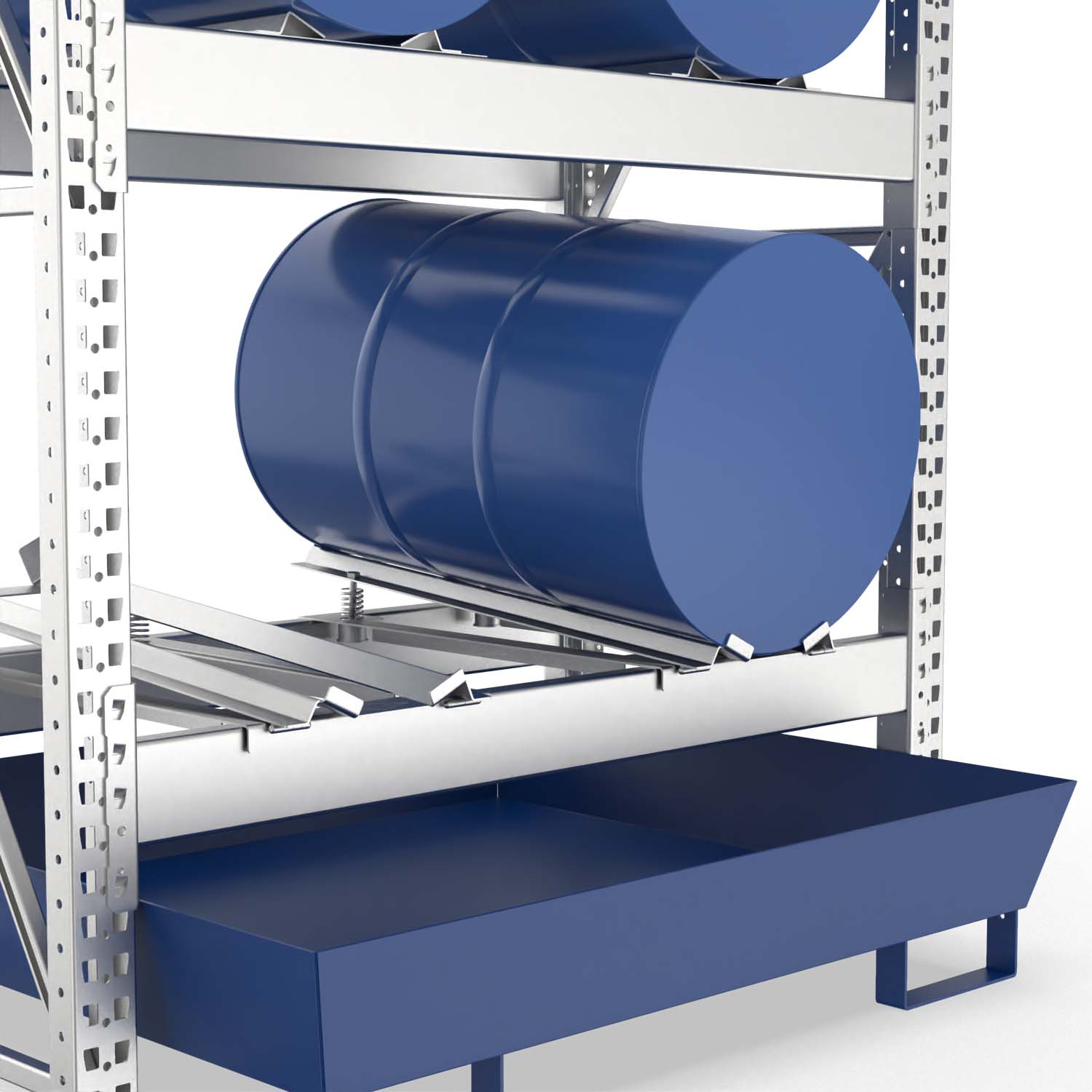 Fass-Restentleerer für 200 l Fässer, für Rahmentiefe 800 mm, zum Einbau in Fassregale