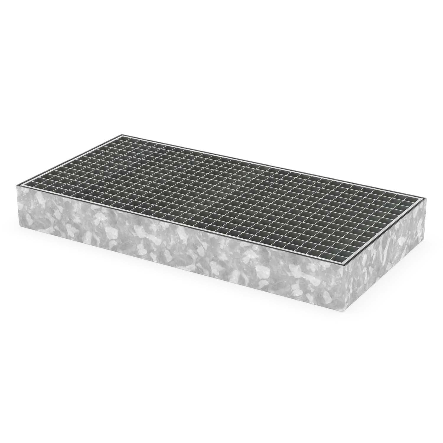 Bodenauffangwanne Flächenschutzelement E-2, Bauhöhe 123 mm, B x T 1000 x 500mm