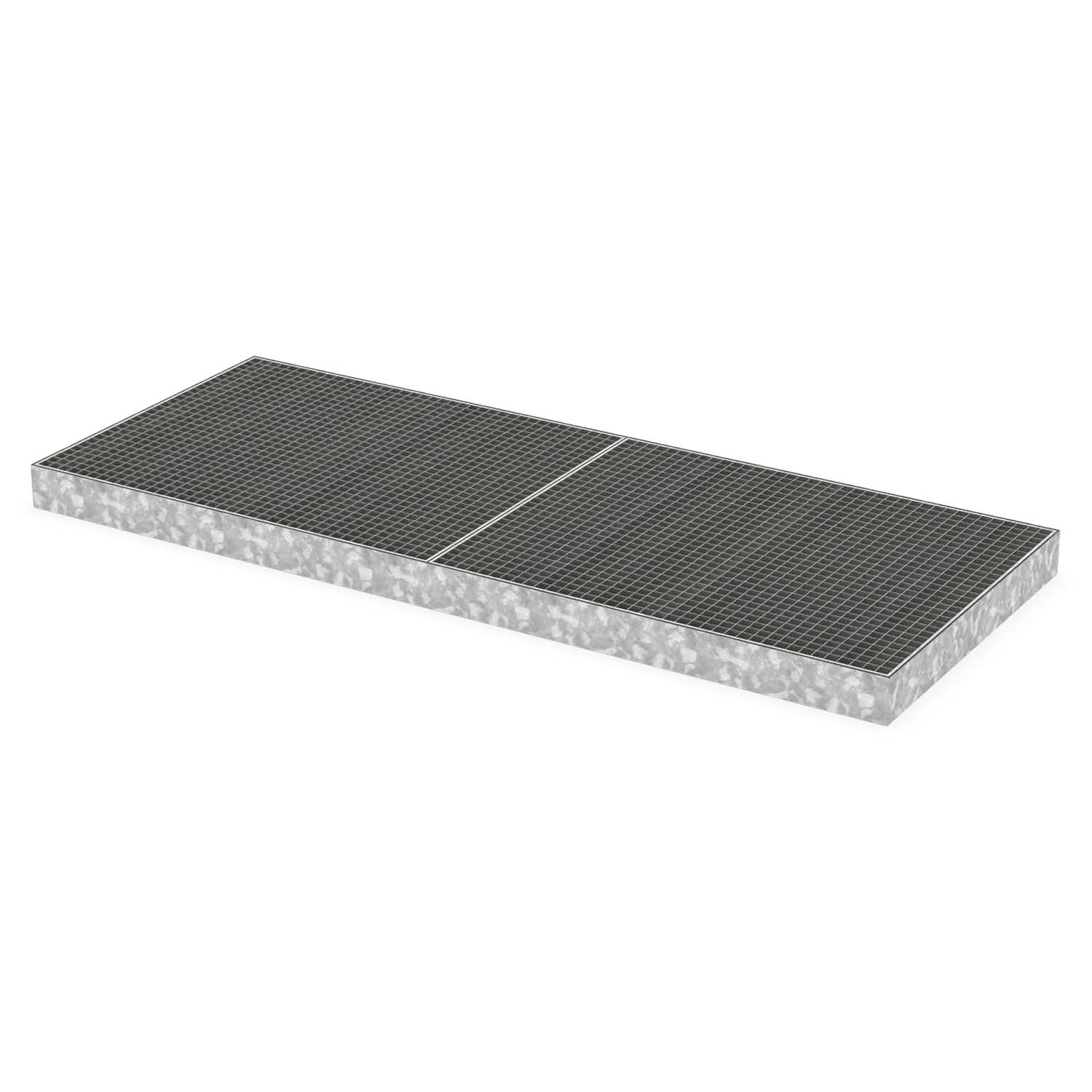 Bodenauffangwanne Flächenschutzelement, Bauhöhe 123 mm, B x T 2500 x 1000 mm