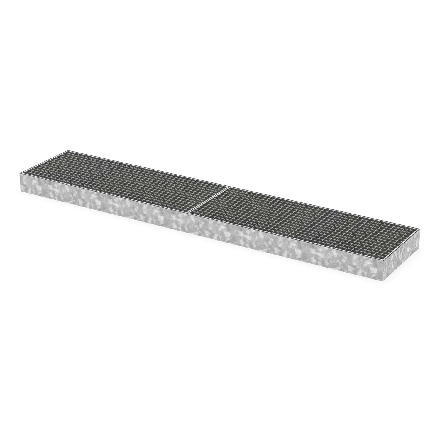 Bodenauffangwanne Flächenschutzelement, Bauhöhe 123 mm, B x T 2500 x 500 mm