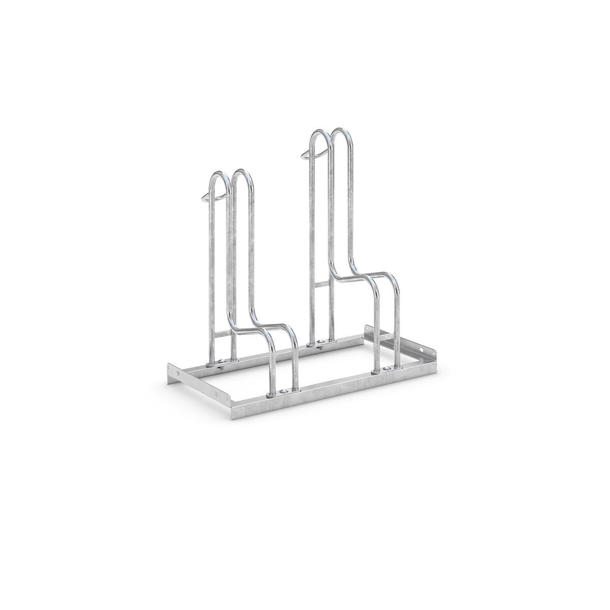 Fahrradparker Fahrrad-Reihenständer 4000, einseitig, 2 Radstände