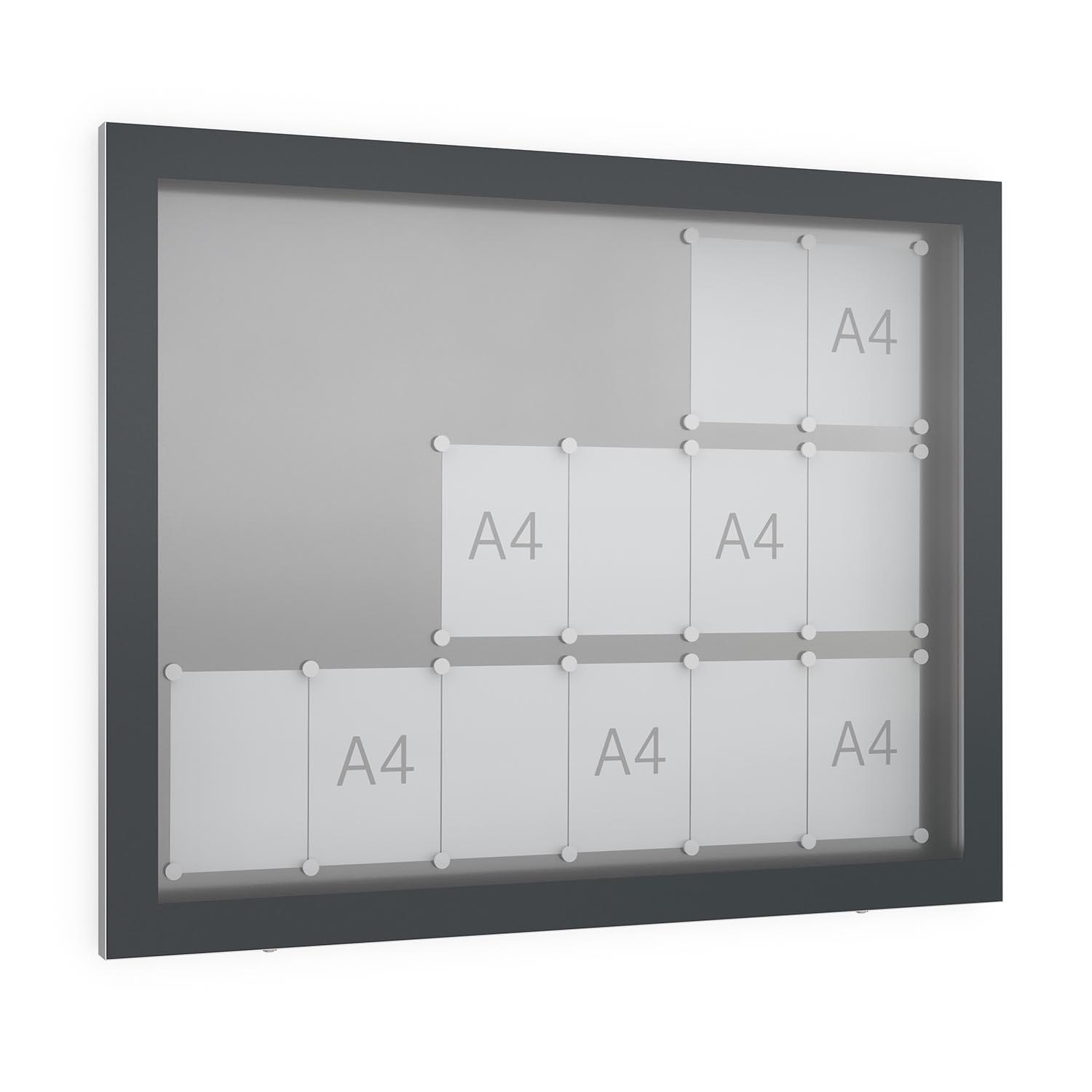 Schaukasten GLASSline aus Aluminium mit moderner Glasfront