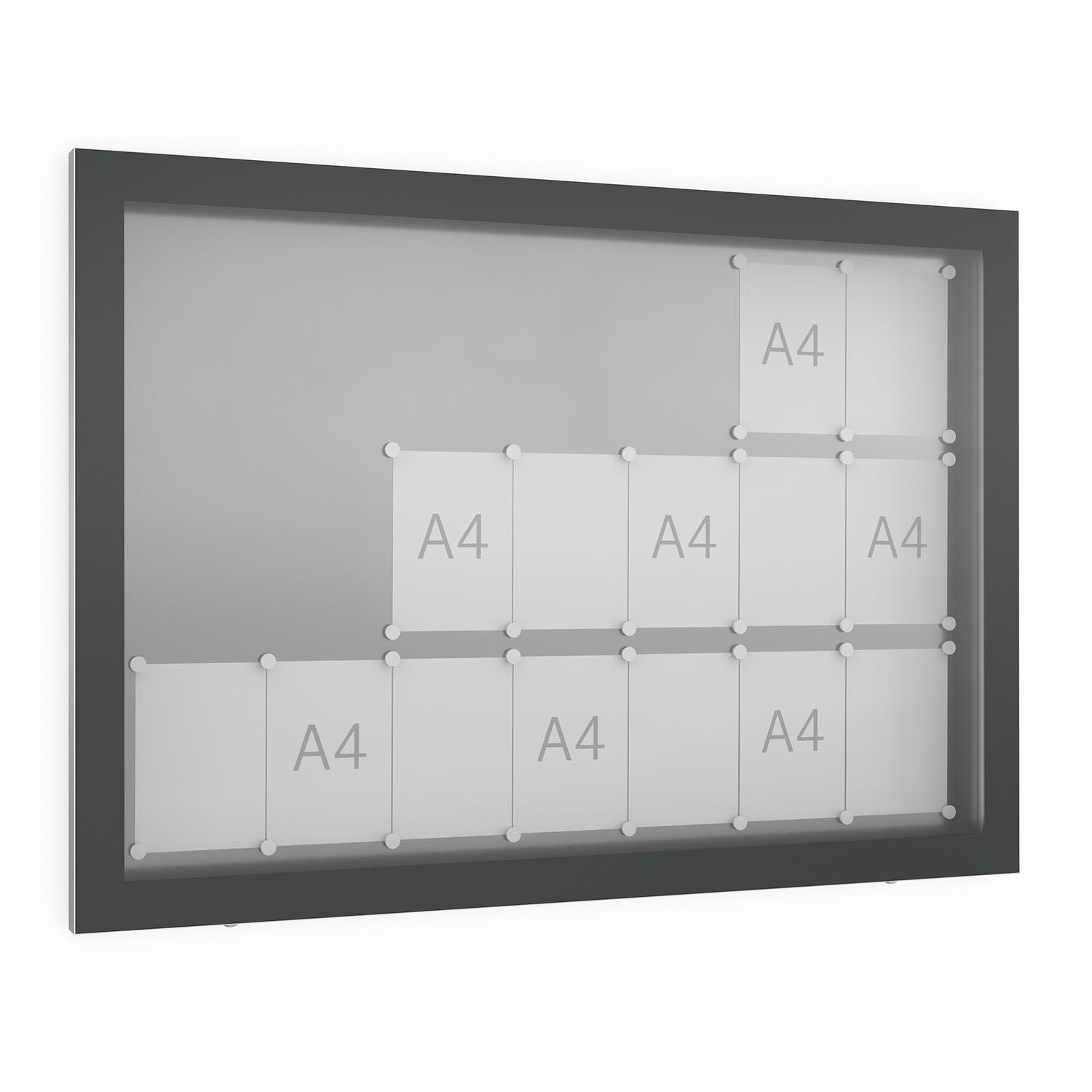 Schaukasten GLASSline aus Aluminium mit moderner Glasfront
