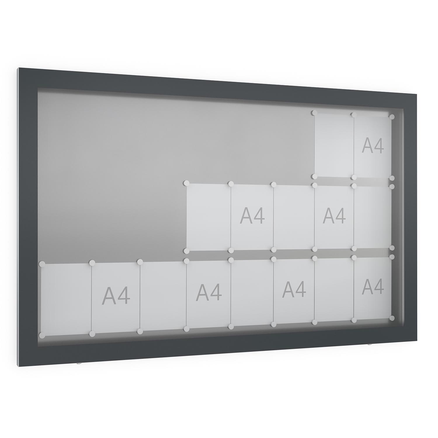 Schaukasten GLASSline aus Aluminium mit moderner Glasfront