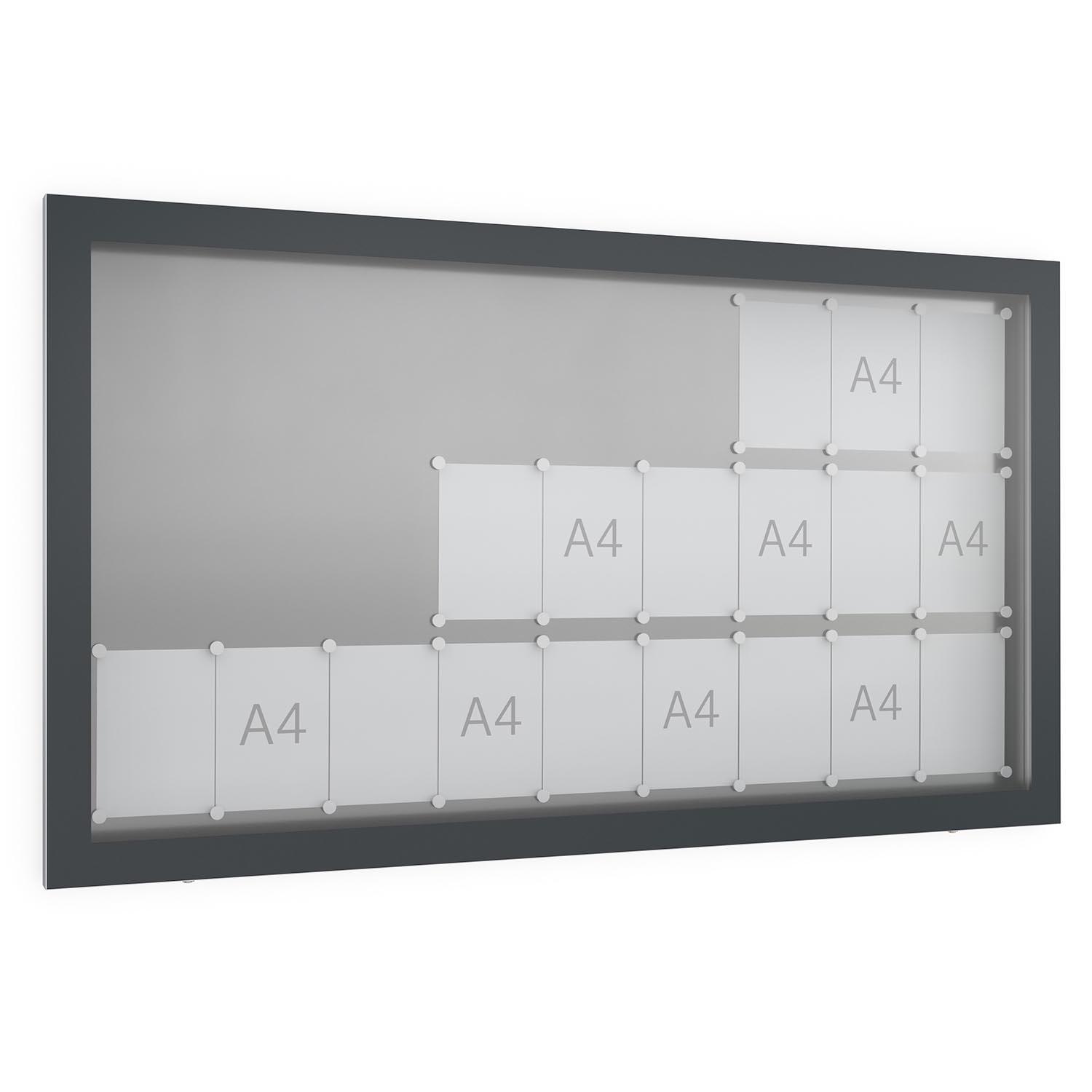 Schaukasten GLASSline aus Aluminium mit moderner Glasfront
