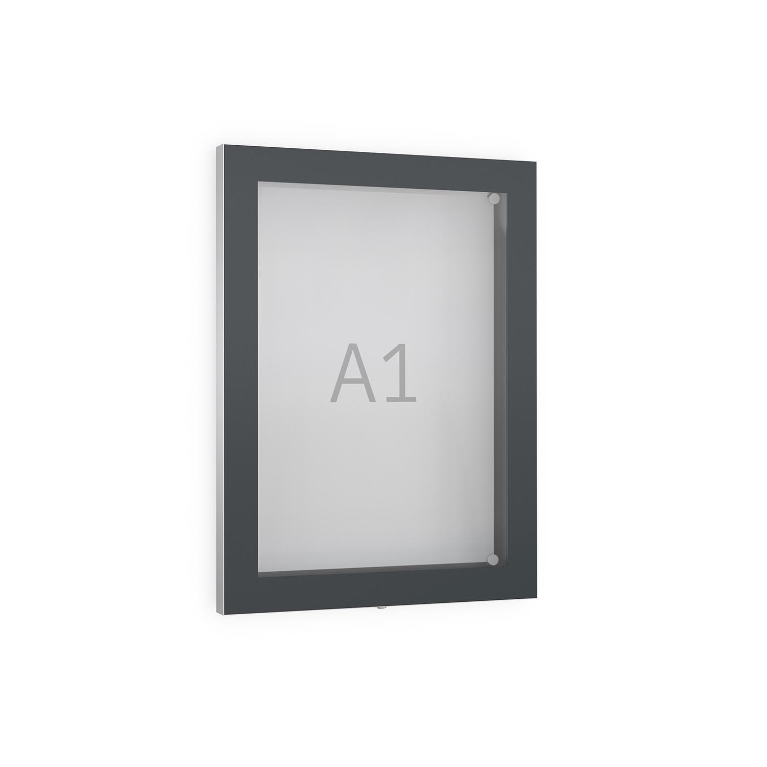 Schaukasten GLASSline aus Aluminium mit moderner Glasfront