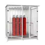 Gasflaschenschrank für 32 Gasflaschen Ø 220 mm