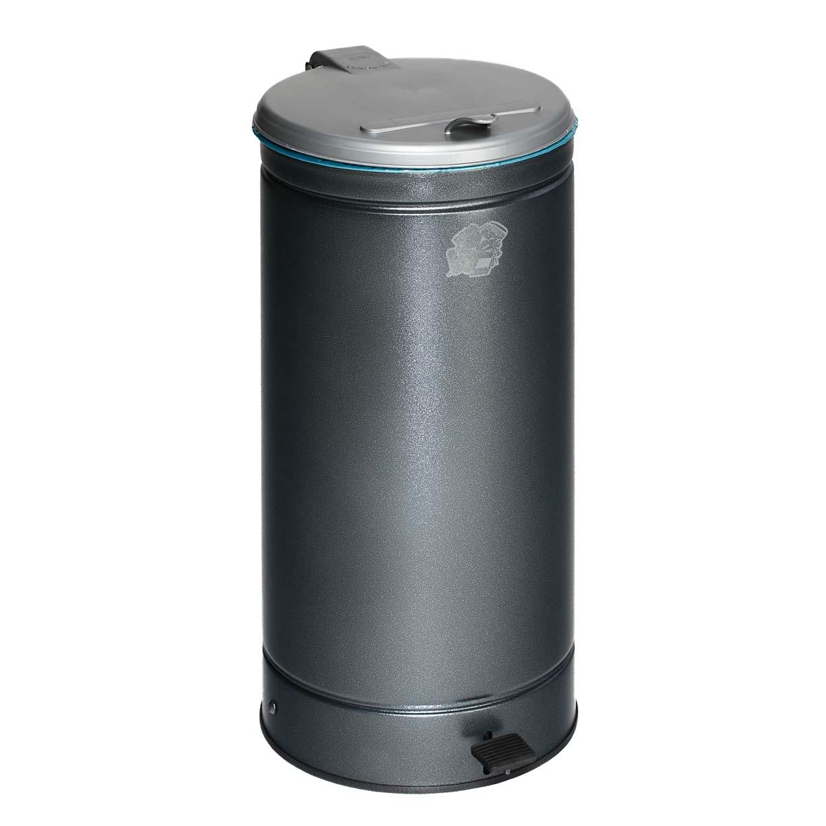 Großvolumiger Abfallbehälter, Volumen 66 l, mit Fußpedal
