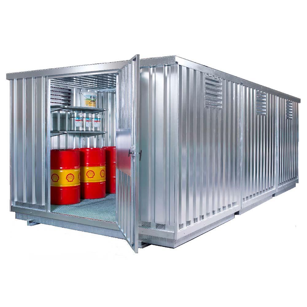 Gefahrstoffcontainer SMCE33, Auffangvolumen 3 x 1000 l, natürlich belüftet
