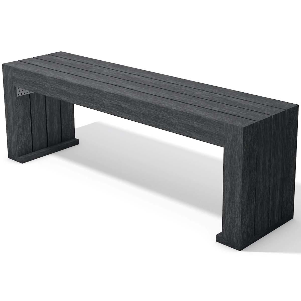 Hockerbank CALERO aus Recycling-Kunststoff, Breite 1500 mm, 3-Sitzer Parkbänke aus Kunststoff Produktbild Hockerbank CALERO aus Recycling-Kunststoff, Breite 1500 mm, 3-Sitzer