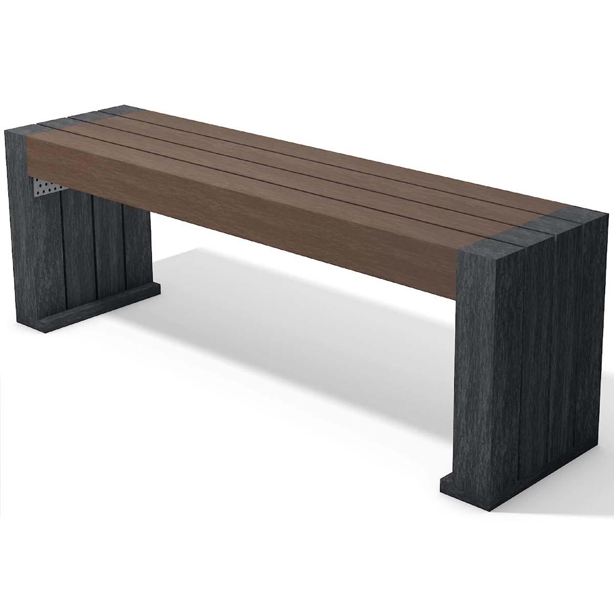 Hockerbank CALERO aus Recycling-Kunststoff, Breite 1500 mm, 3-Sitzer Parkbänke aus Kunststoff Produktbild Hockerbank CALERO aus Recycling-Kunststoff, Breite 1500 mm, 3-Sitzer