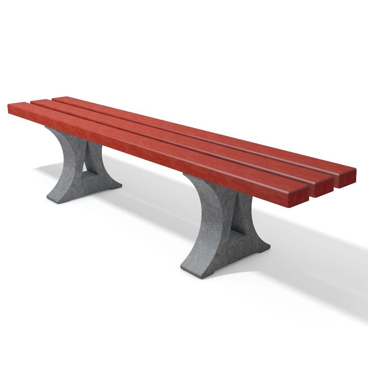 Hockerbank CANETTI aus Recycling-Kunststoff, Breite 2000 mm, 4-Sitzer Parkbänke aus Kunststoff Produktbild Hockerbank CANETTI aus Recycling-Kunststoff, Breite 2000 mm, 4-Sitzer