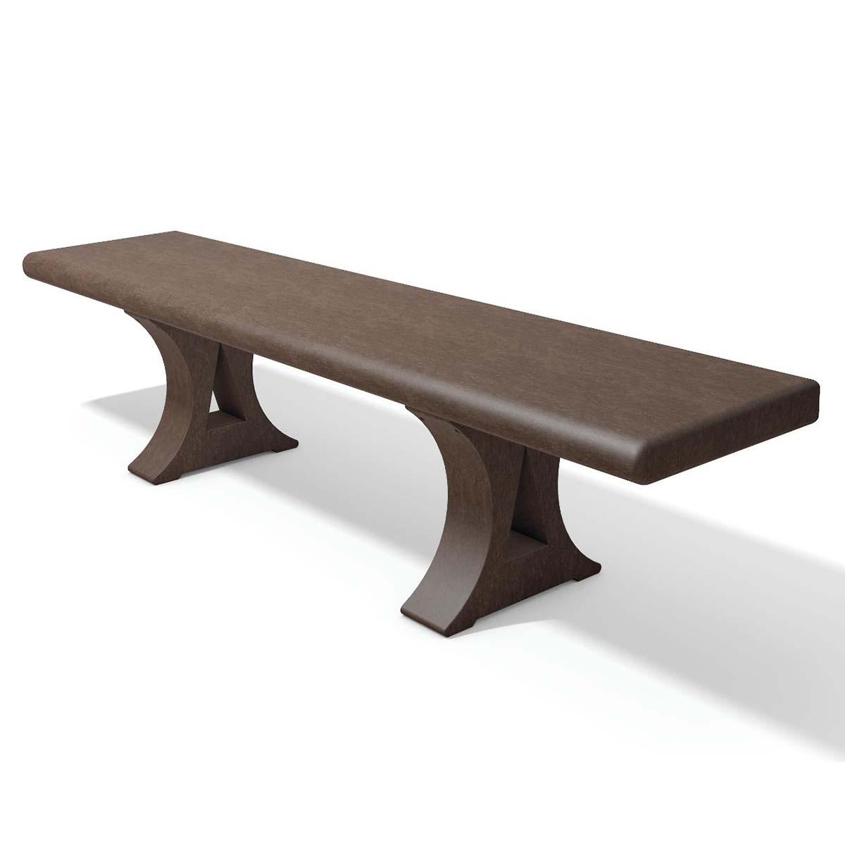 Hockerbank MIRA aus Recycling-Kunststoff, Breite 2000 mm, 4-Sitzer