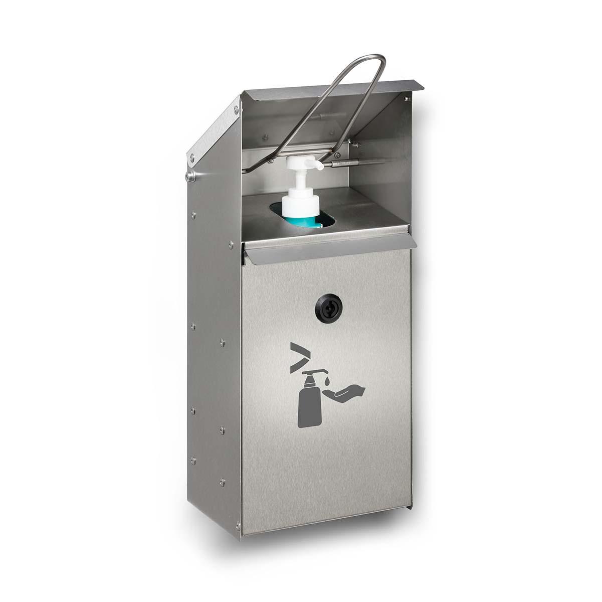 Handdesinfektionsmittelspender aus Edelstahl, hygienisch, für 500/1000 ml Euroflaschen