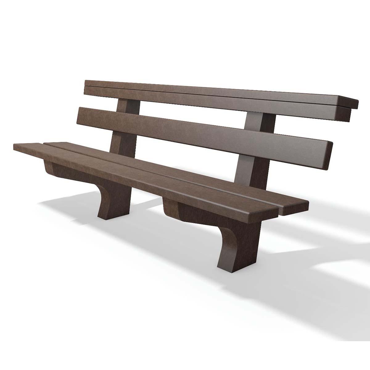 Jugendbank TREMEZZO aus Recycling-Kunststoff, Breite 2000 mm, 4-Sitzer