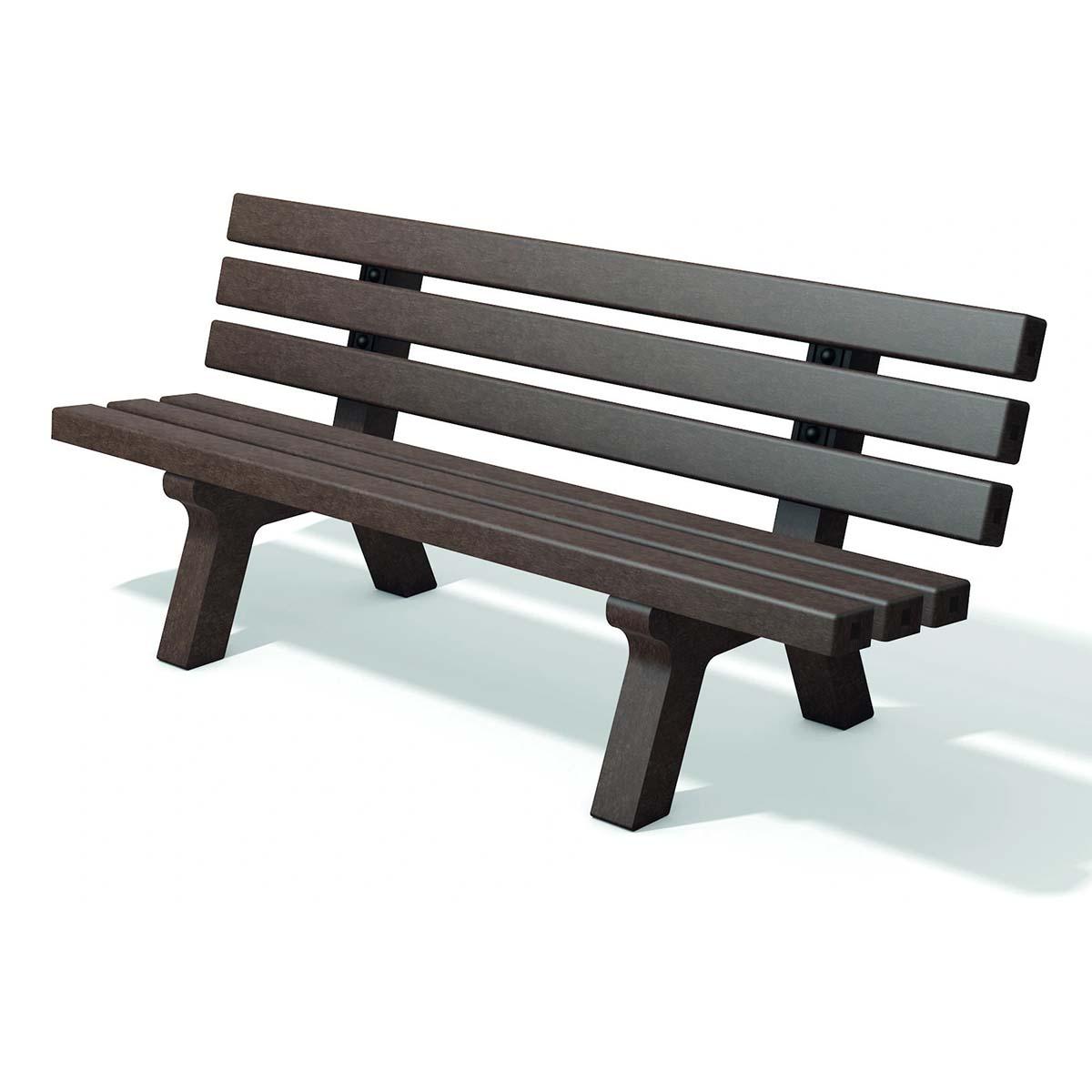 Kinderbank CANETTI aus Recycling-Kunststoff, Breite 1500 mm, 3-Sitzer