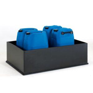 Auffangwanne aus Kunststoff (PE-HD), Auffangvolumen 225 l, für 8 x 30 l, 6 x 60 l oder 2 x 200 l Fässer