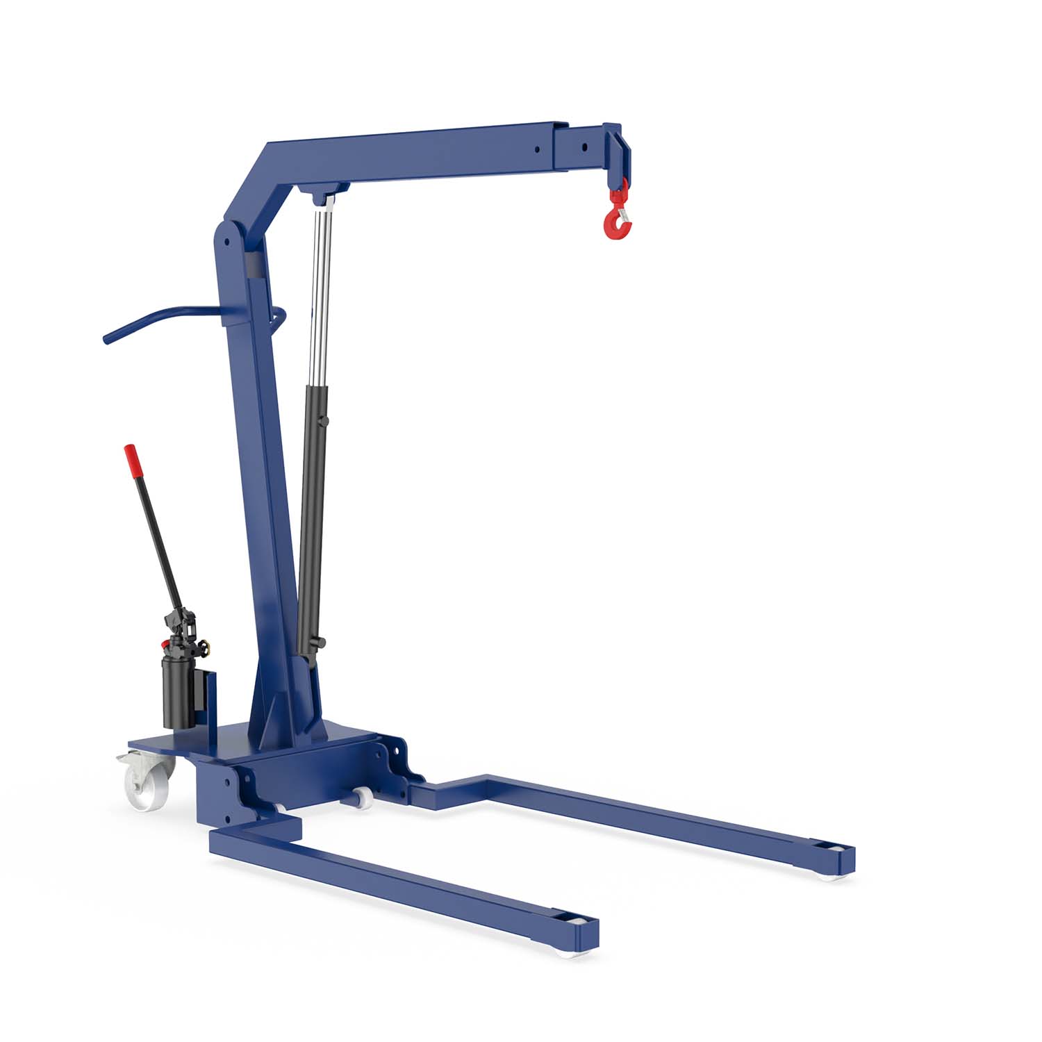 Gegengewichtsloser Werkstattkran mit Teleskopausleger, Traglast 500 kg, paralleles Fahrwerk, klappbar